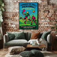 Pickleball Fun at Central Park Poster