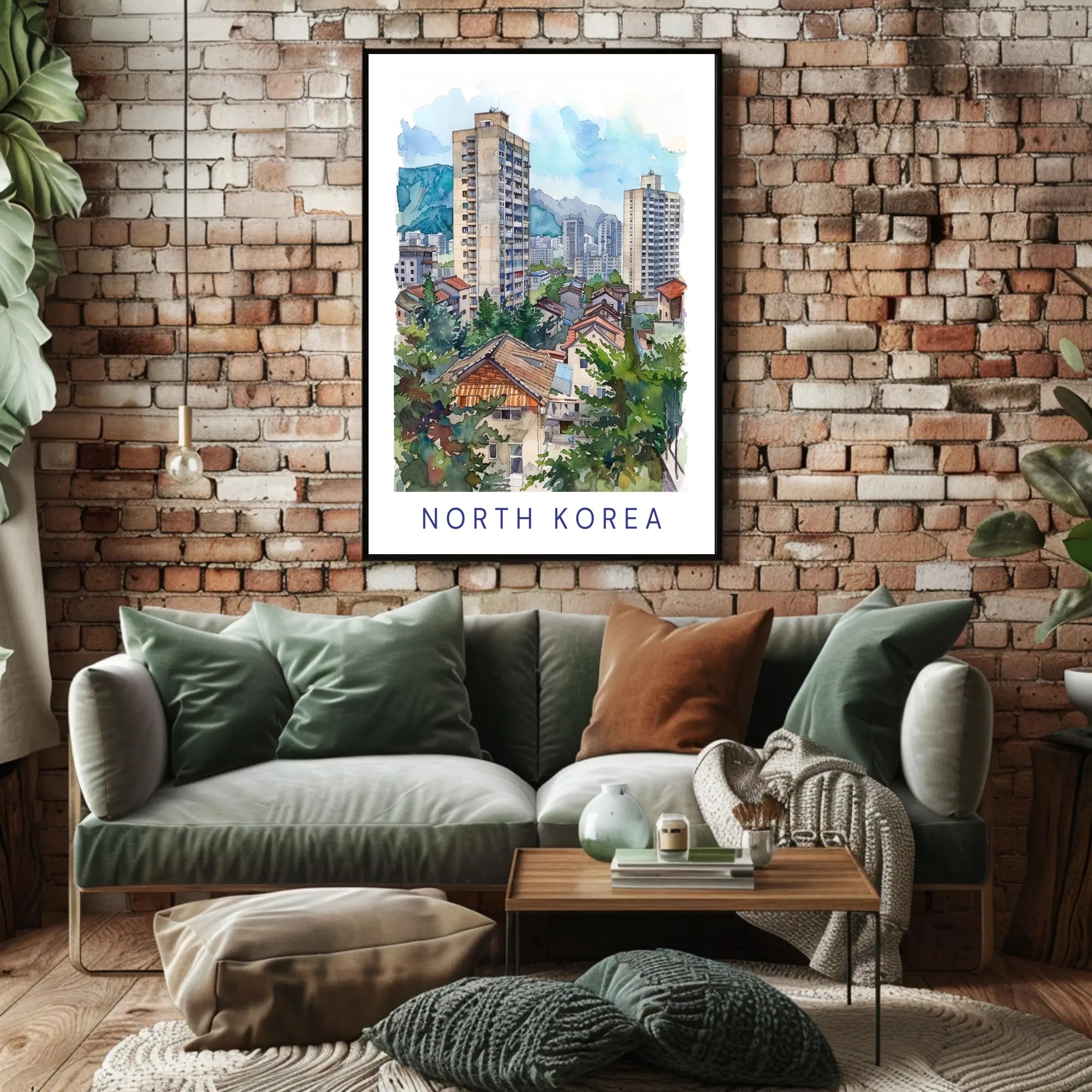 Urban Landscape of North Korea Poster PosterGoat