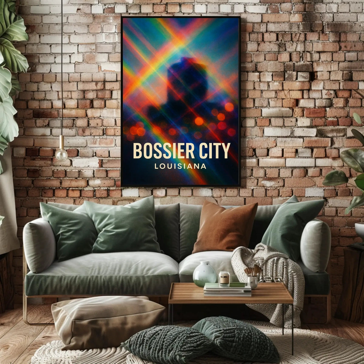Bossier City Louisiana Scenic Minimalist Urban Life Poster