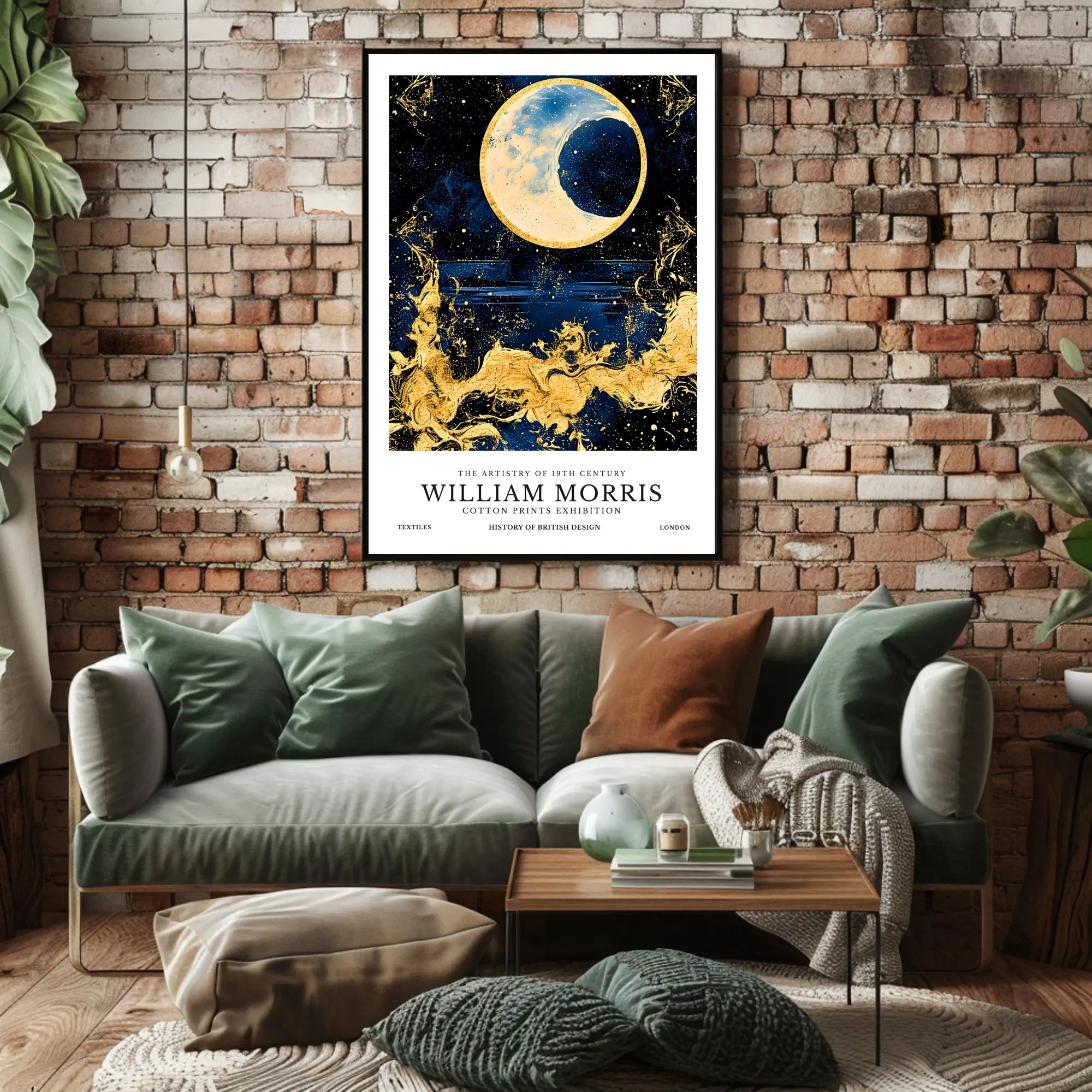 William Morris Cotton Prints Exhibition Poster