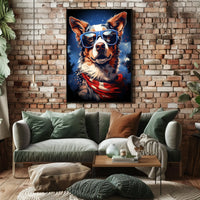 Patriotic Pup Poster