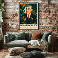 Woodrow Wilson Vintage Patriotic Graphic Art Poster