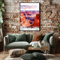 Grand Canyon Watercolor Wall Art Poster