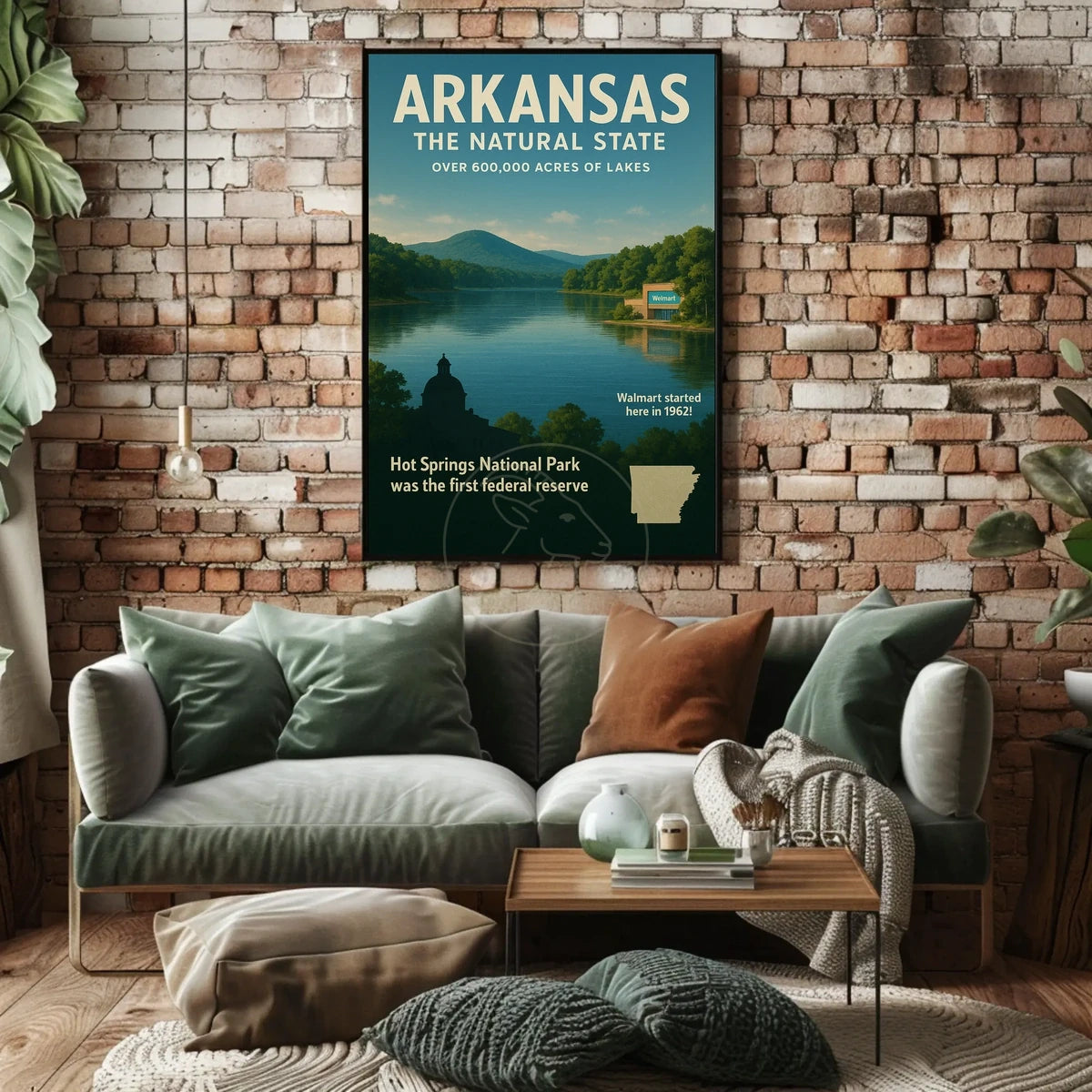 Arkansas Natural Beauty Vintage Cultural Heritage Poster