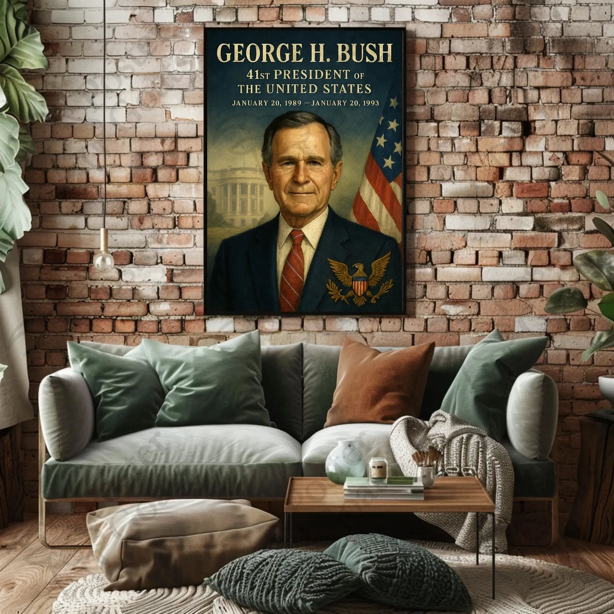 George H. Bush Presidential Vintage Poster