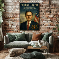 George H. Bush Presidential Vintage Poster