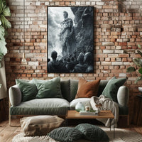 Post-Apocalyptic Survival Poster: Red Goggles Dystopia PosterGoat