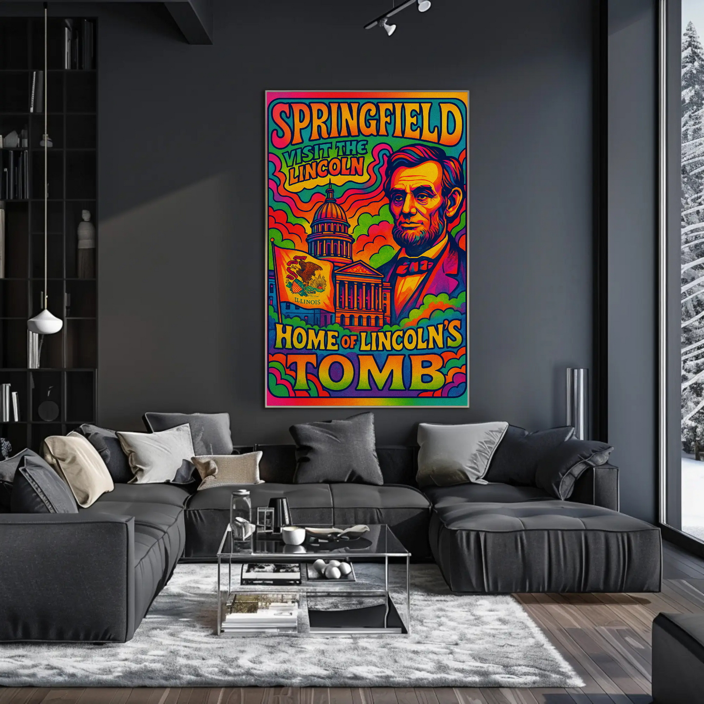Springfield Abraham Lincoln Travel Poster