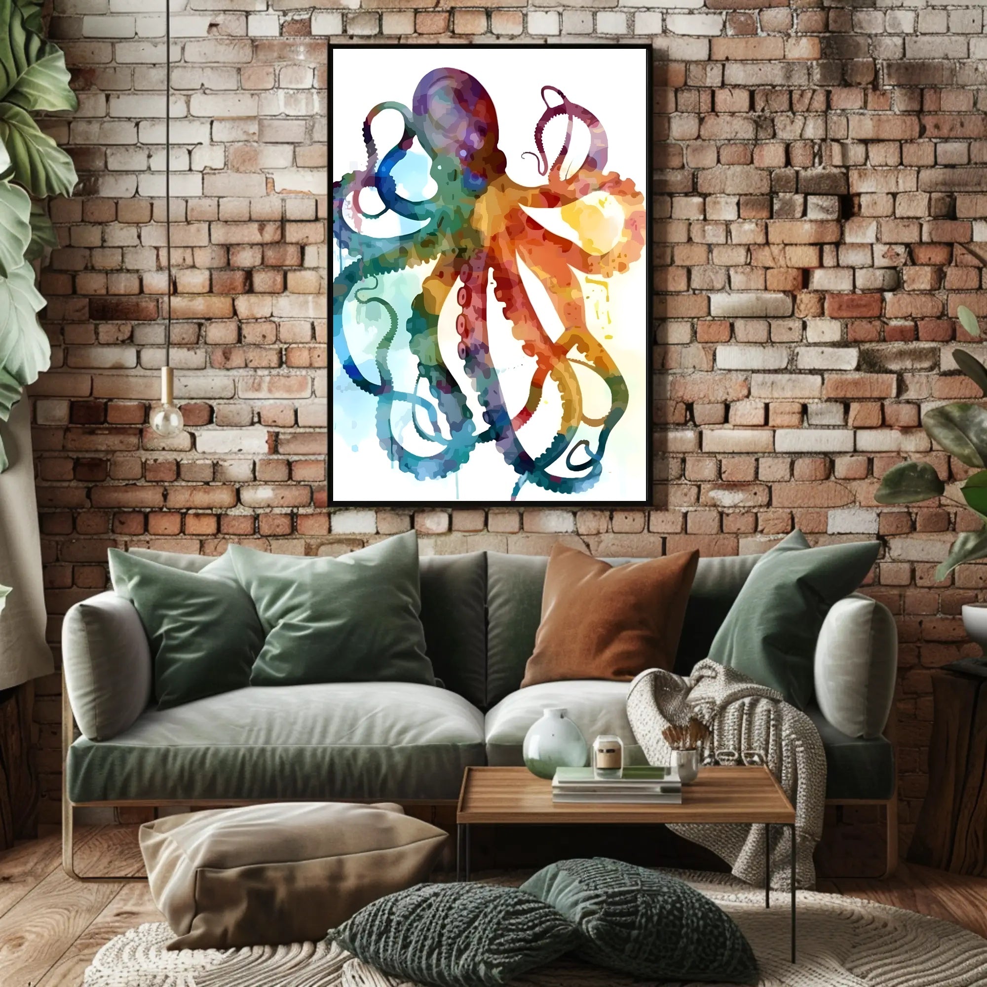 Vibrant Octopus Art Poster