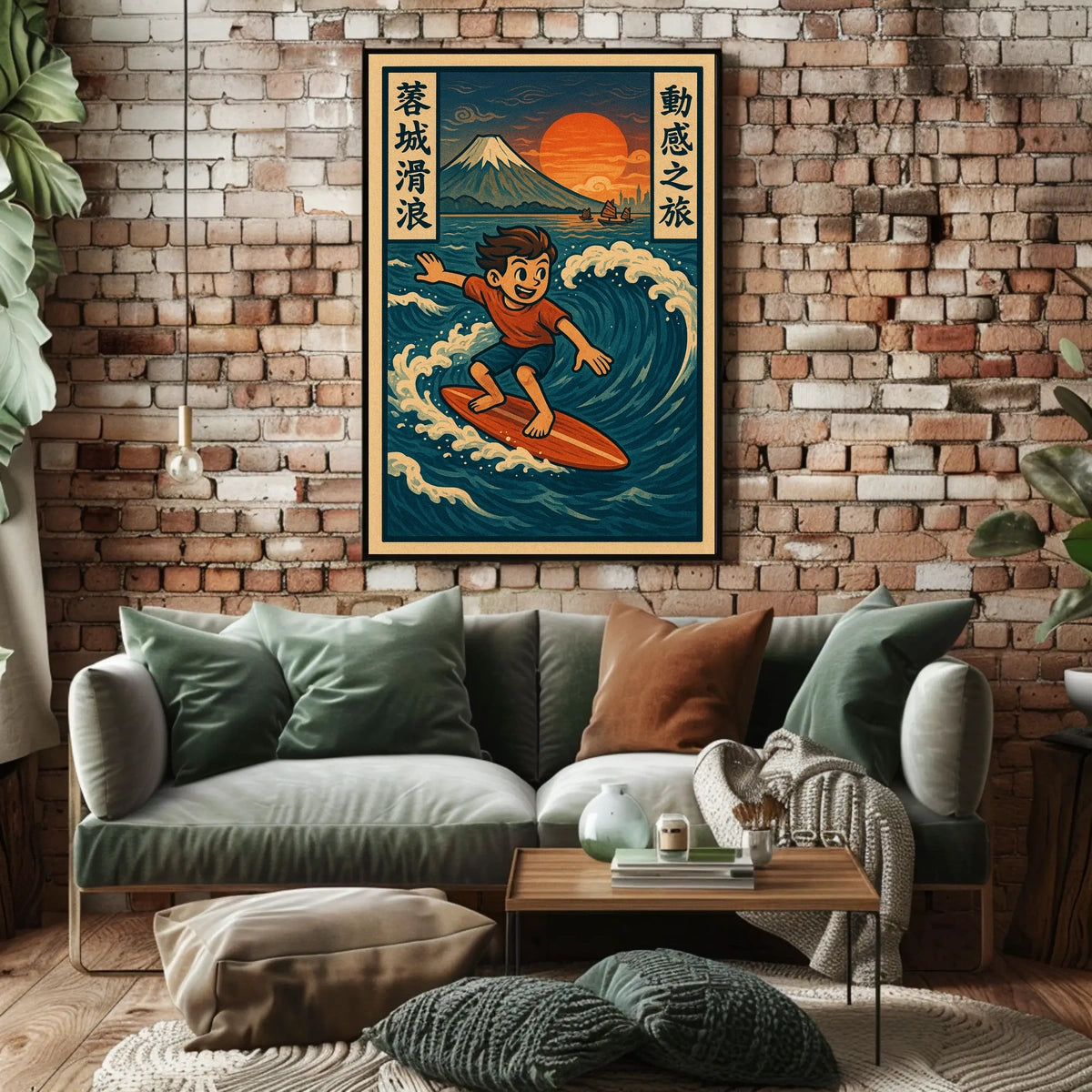 Surfing Adventure in Japan Poster