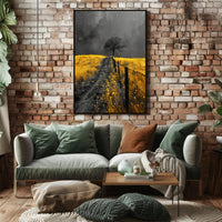 Solitary Tree Landscape: Artistic Abstract or Artistic Poster PosterGoat