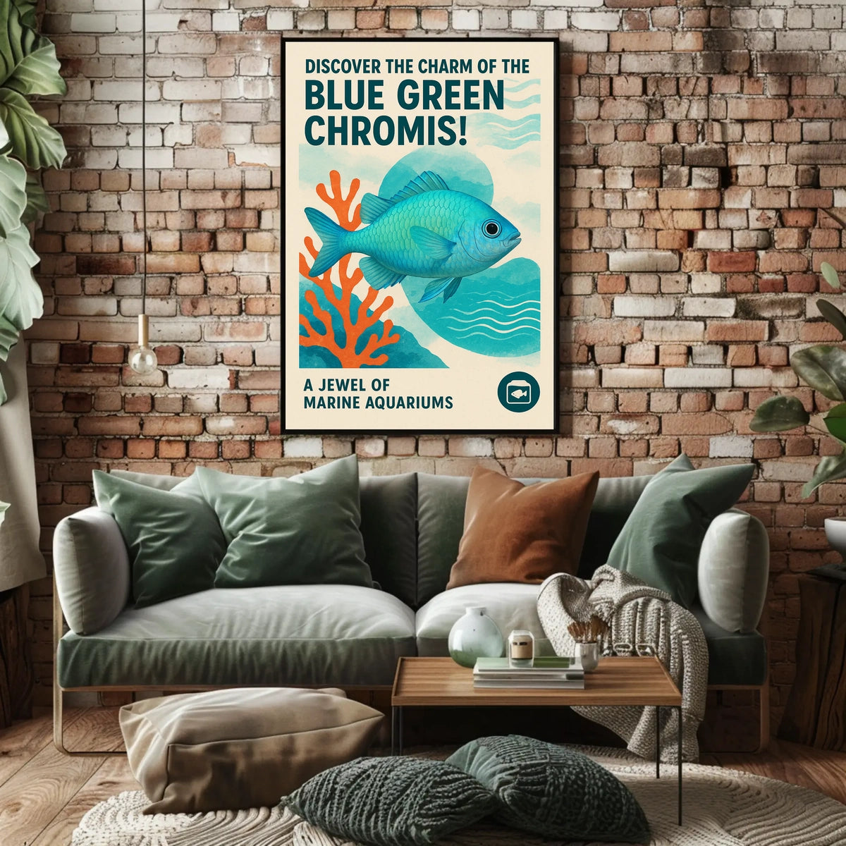 Discover the Charm of the Blue Green Chromis Poster