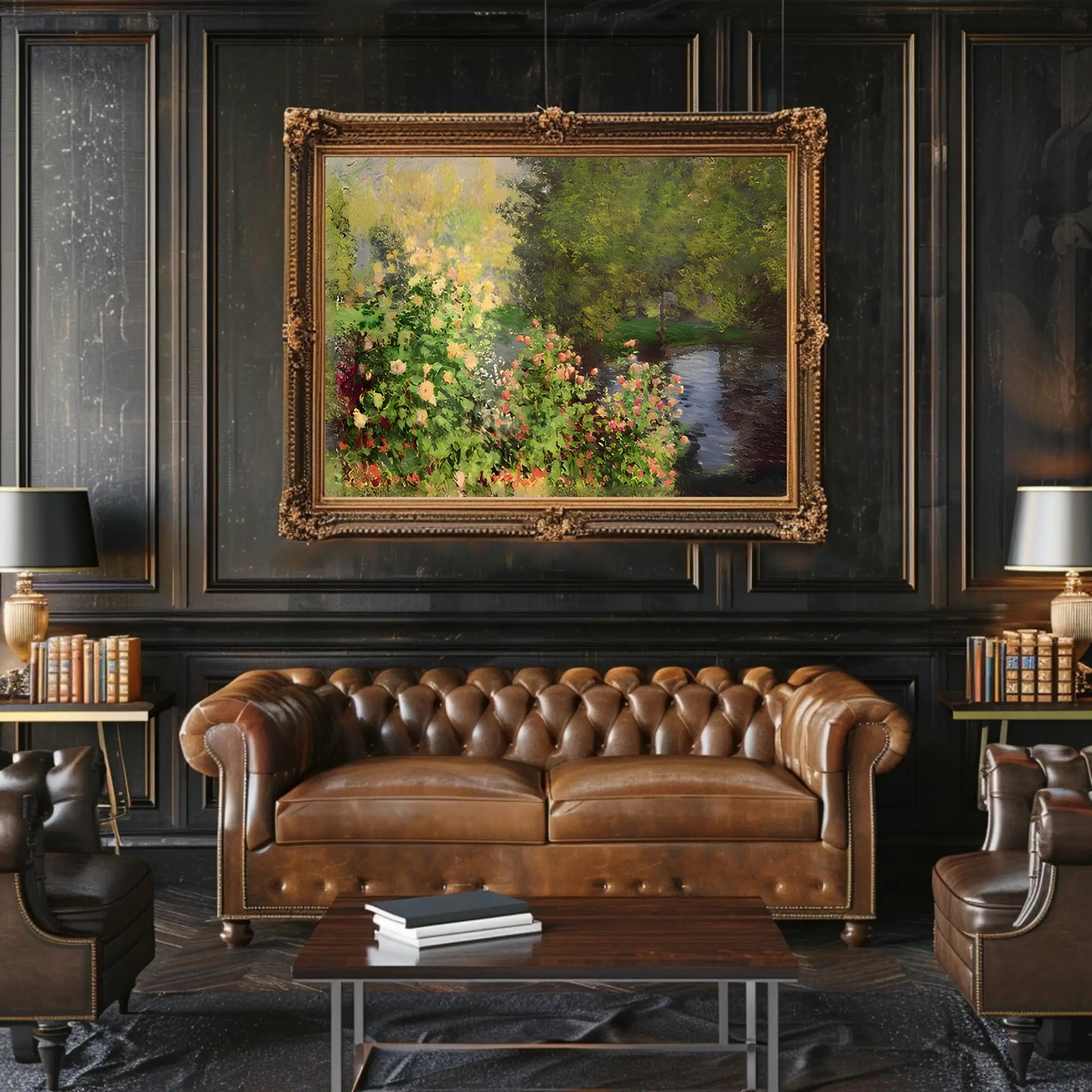 Nature's Palette A Floral and Forest Symphony Poster