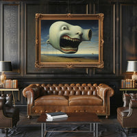 Surreal Floating Head Seaside Abstract Artistic Poster