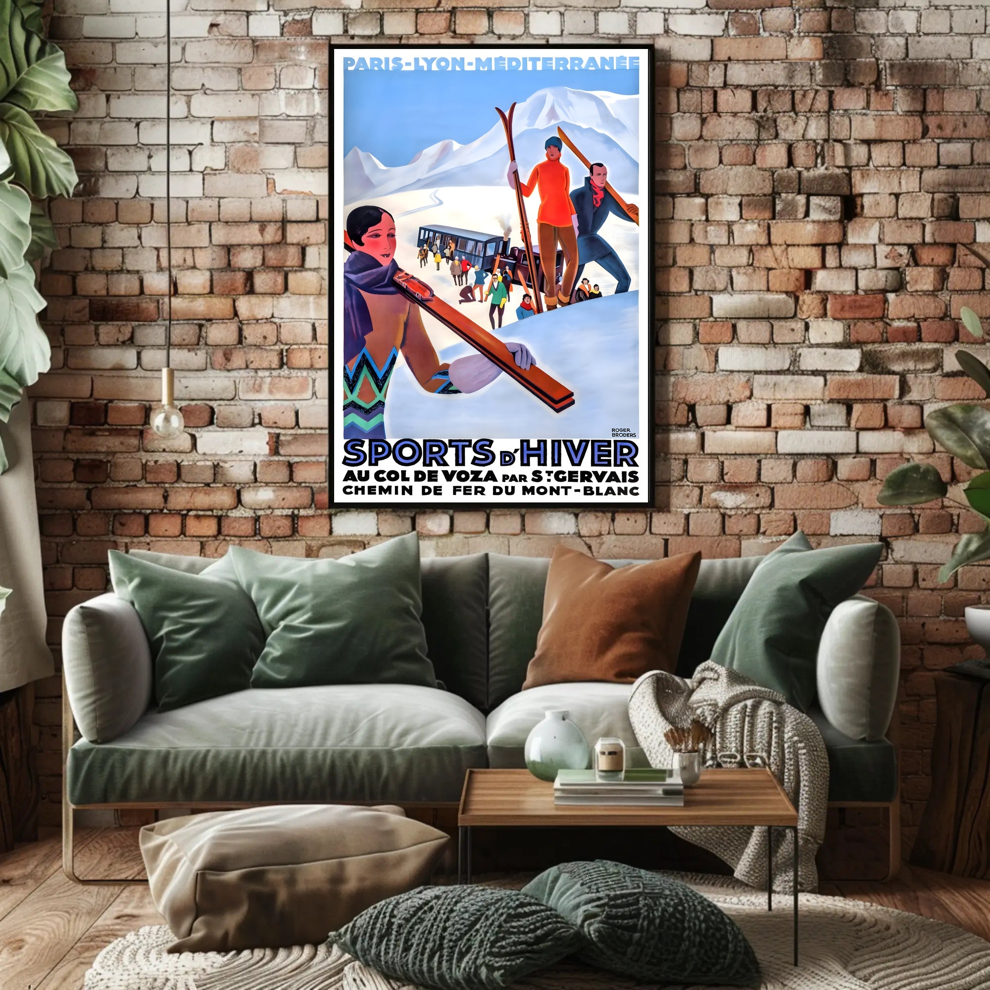 Vintage Ski Adventure at Mont Blanc Travel Poster PosterGoat