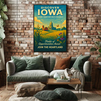 Discover Iowa Where Tradition Meets Progress Poster