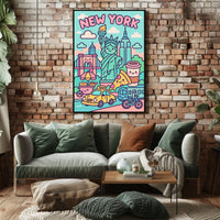 Whimsical New York Adventure Poster