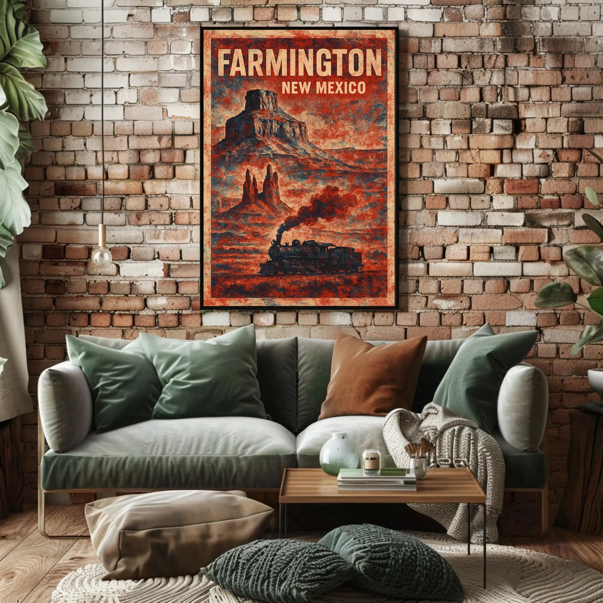 Farmington New Mexico Vintage Travel Retro Collector Poster