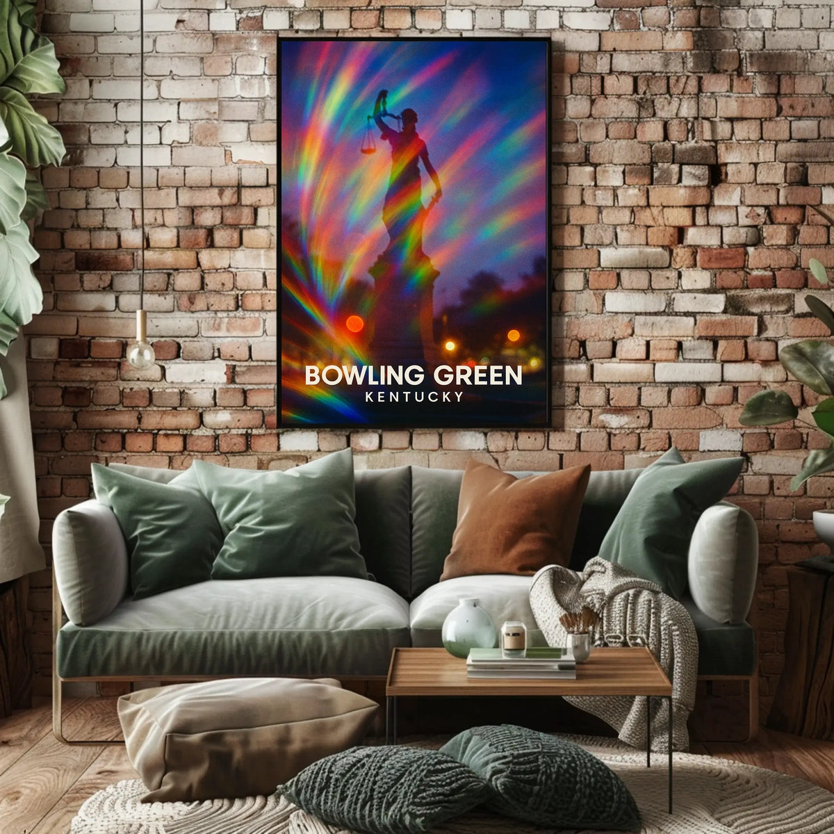 Bowling Green Kentucky Scenic Minimalist Decor Poster