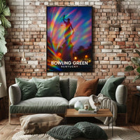 Bowling Green Kentucky Scenic Minimalist Decor Poster