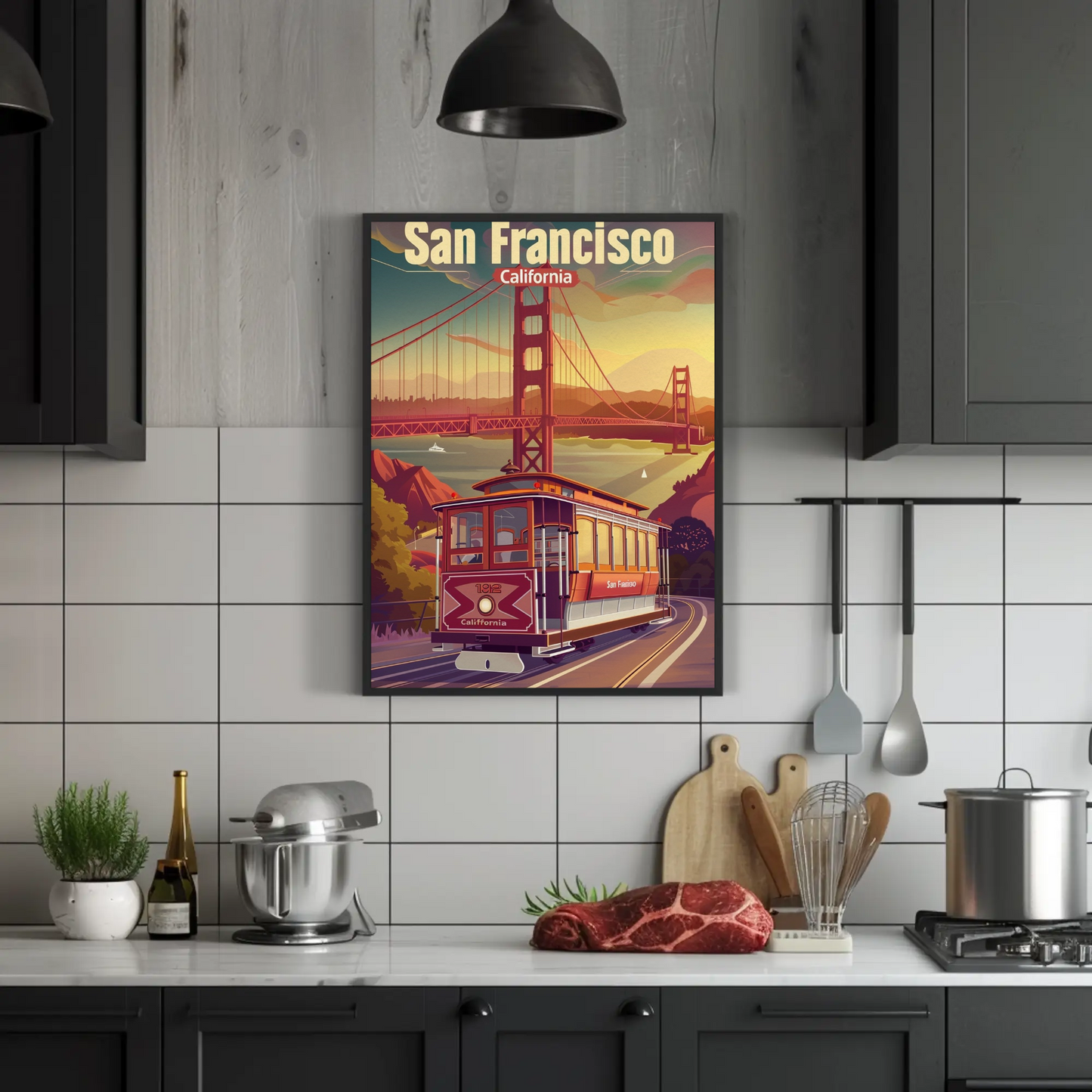San Francisco California Vintage Poster