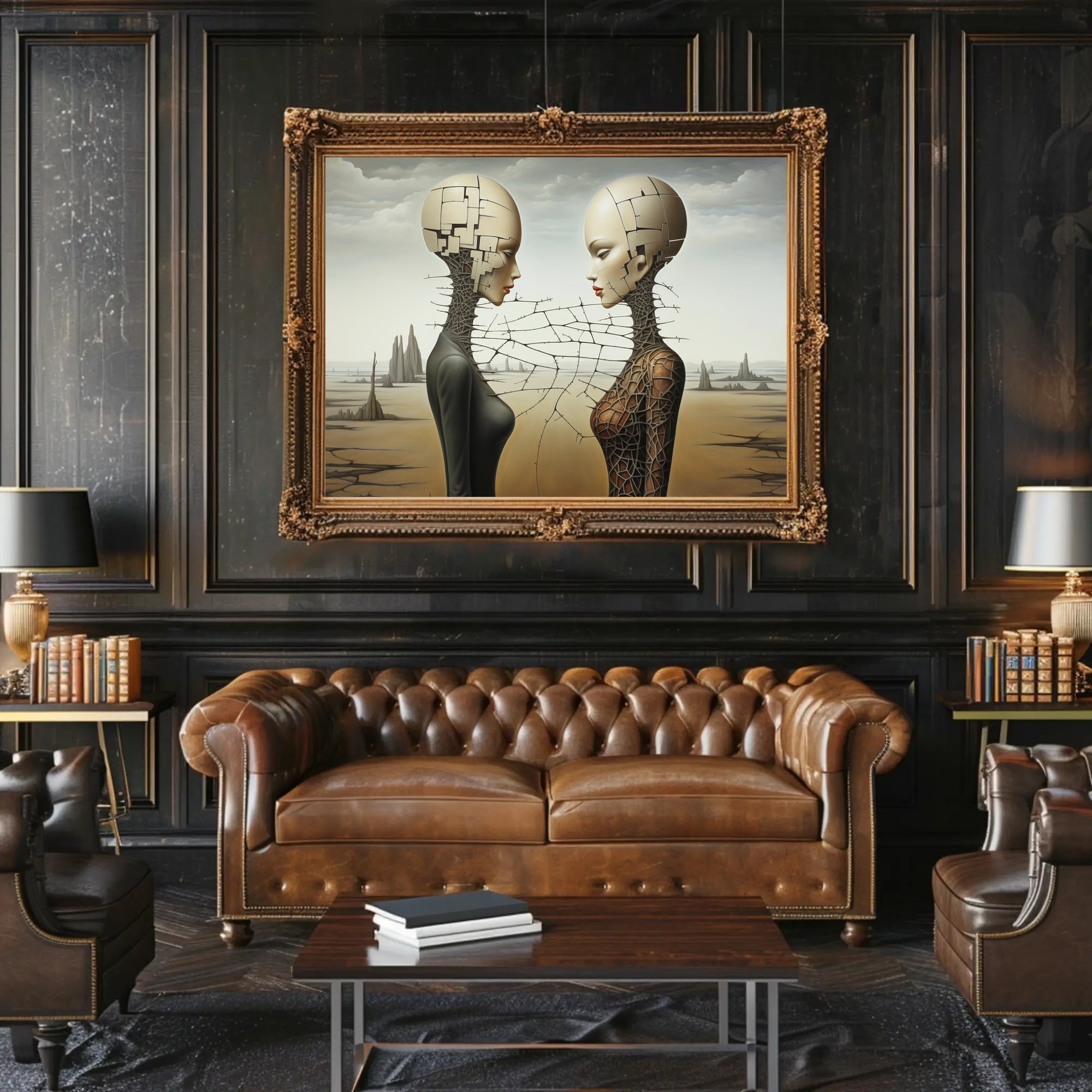 Surreal Duality Art Print: Abstract or Artistic Poster