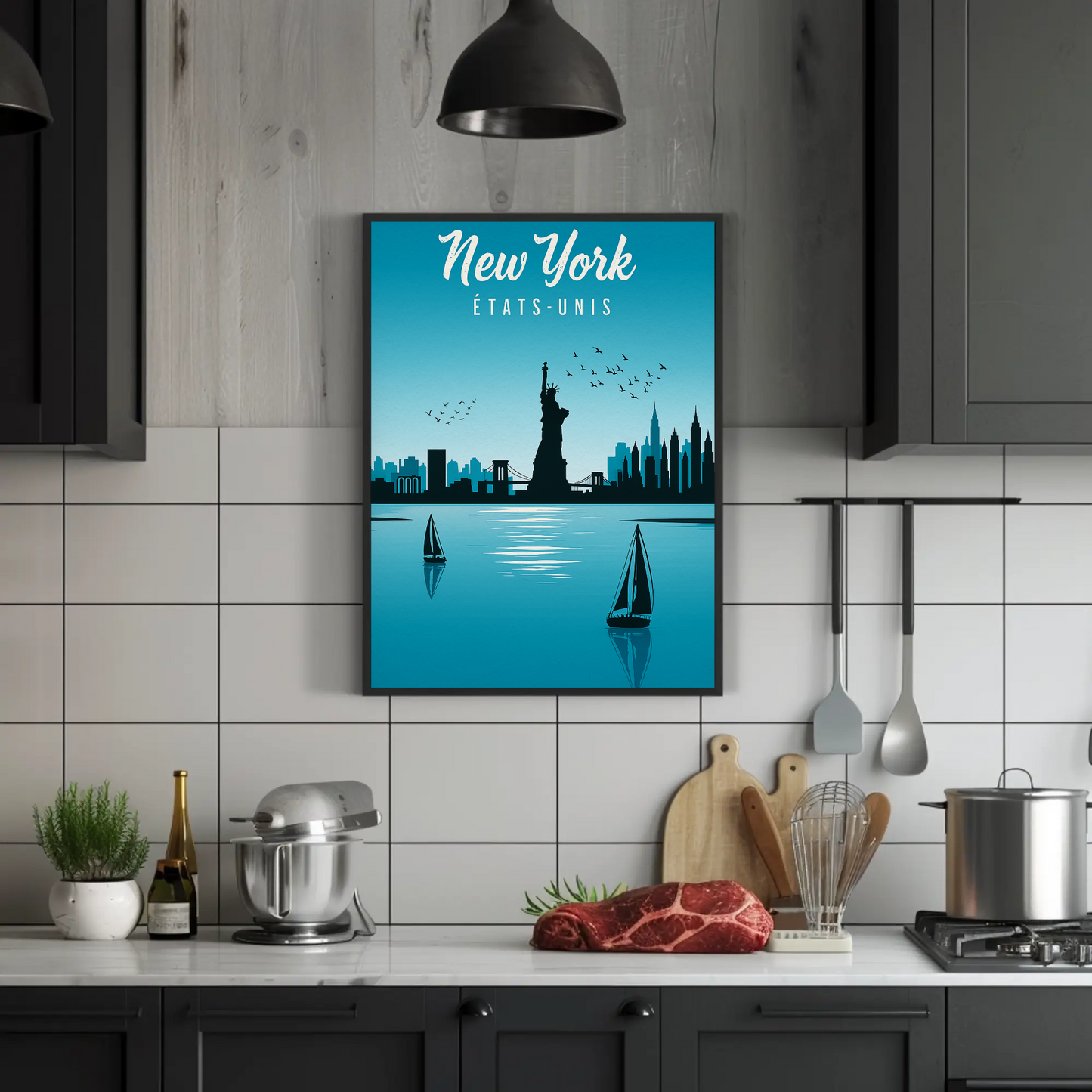 New York Statue of Liberty Vintage Poster