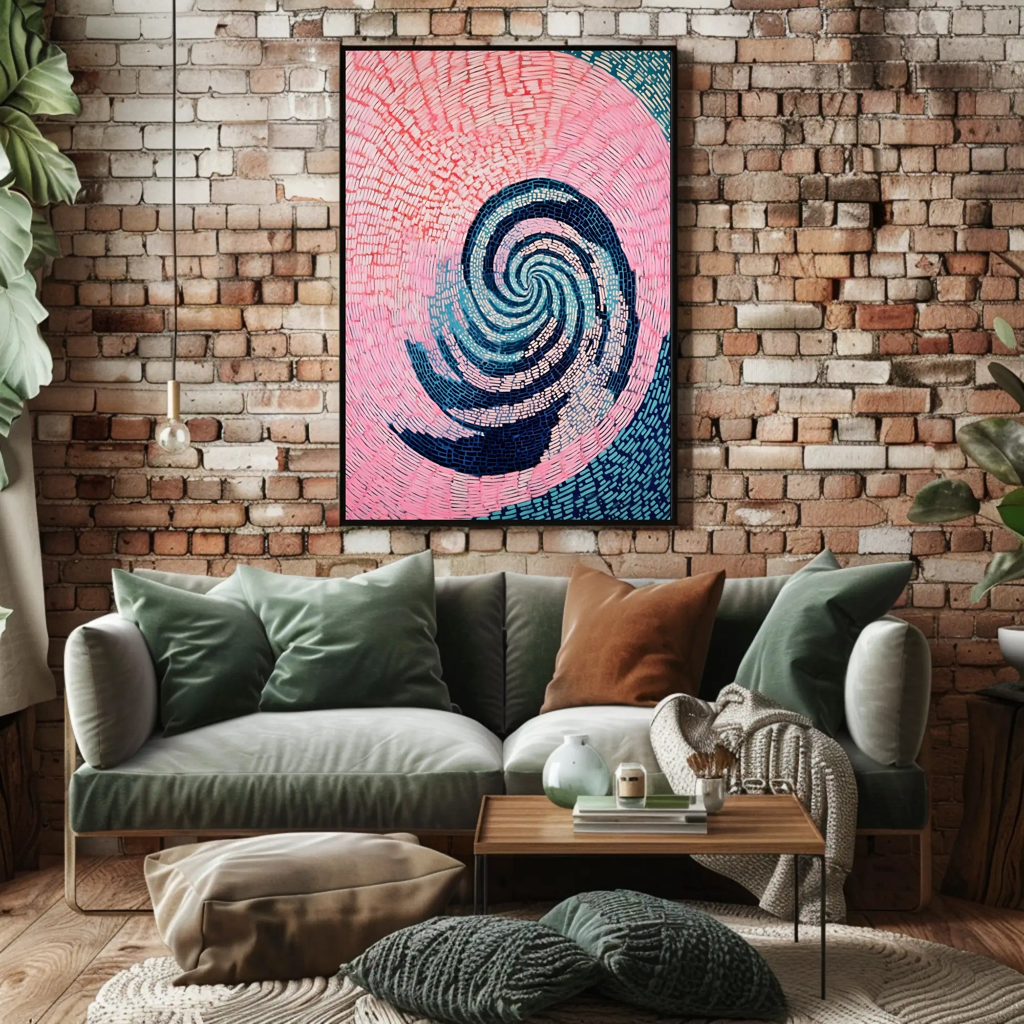 Swirling Mosaic Abstract Poster Wall Art Print