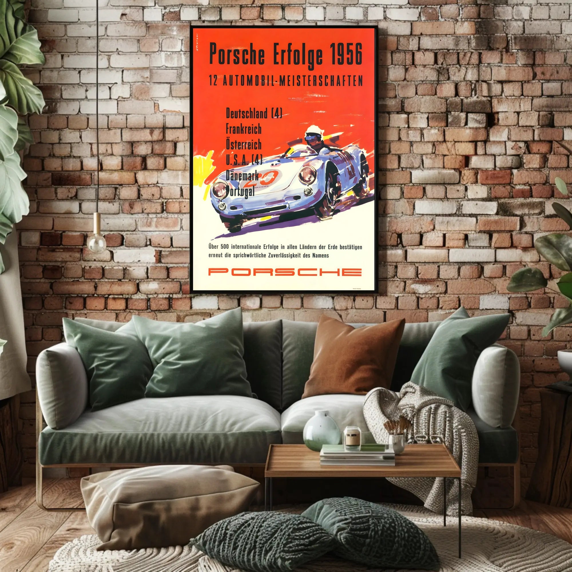 Porsche Racing Achievements 1956 Poster