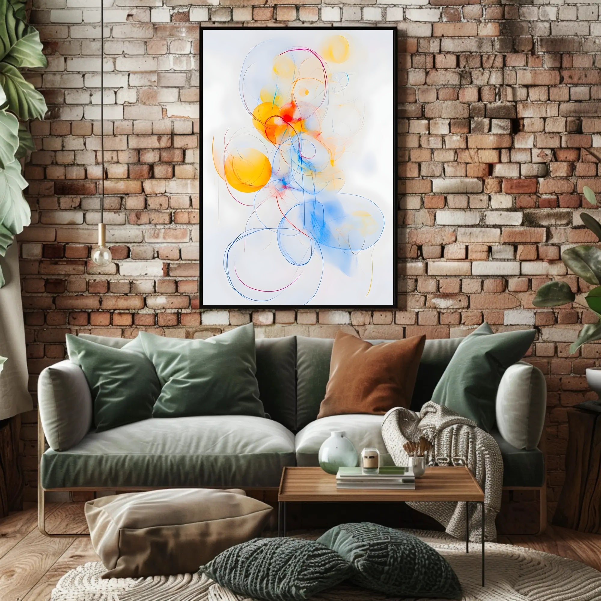Abstract Whirl Poster Modern Abstract Wall Art