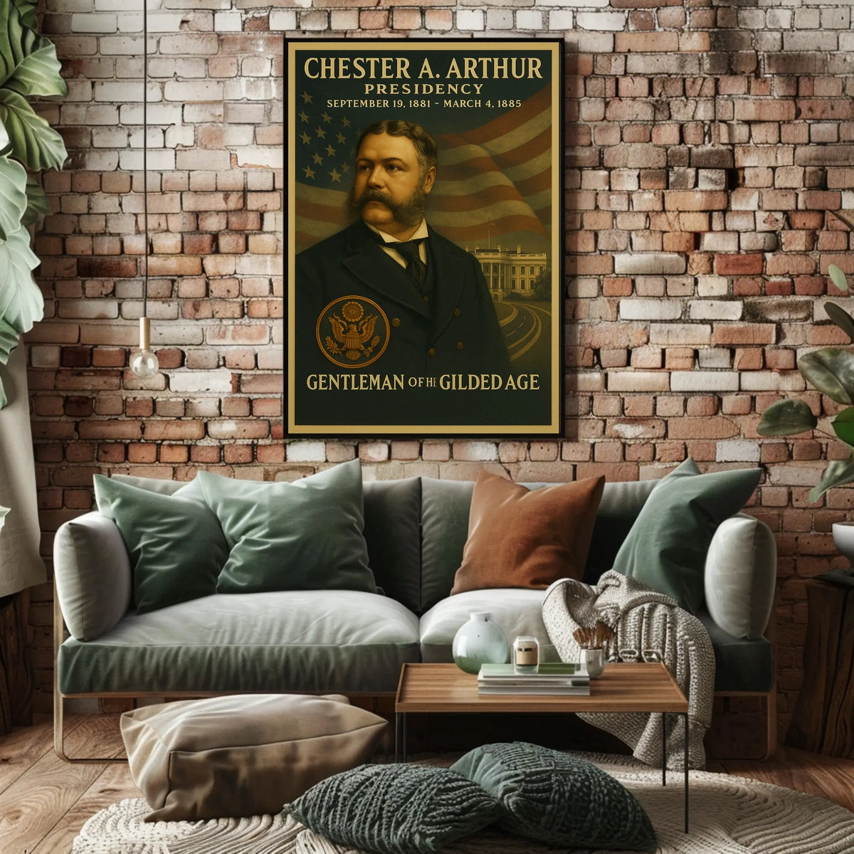 Chester A. Arthur Gilded Age Portrait Historical or Presidential Poster