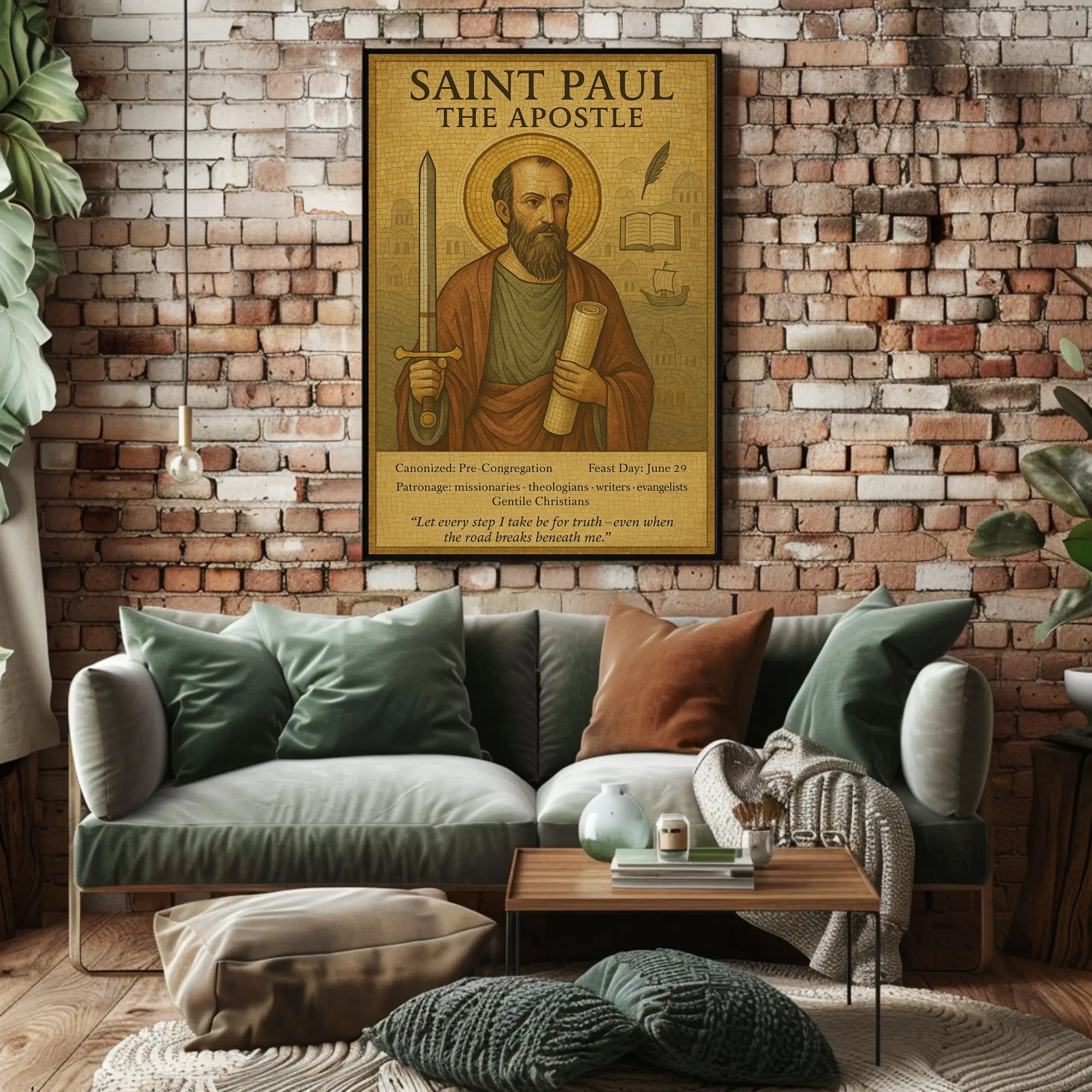 Saint Paul Traditional Religious Iconography Cultural Heritage Poster