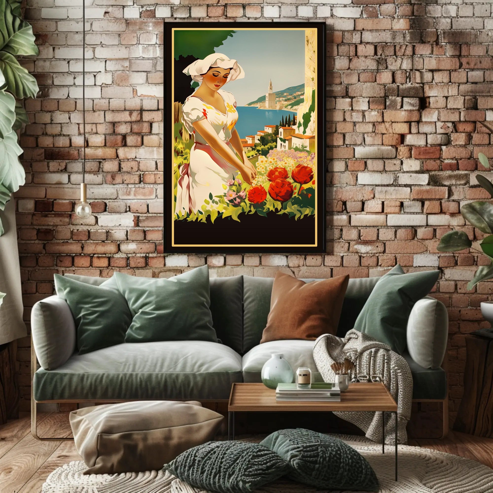 Serenity By The Sea Travel Poster Art Print Decor