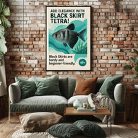 Add Elegance with Black Skirt Tetra Poster
