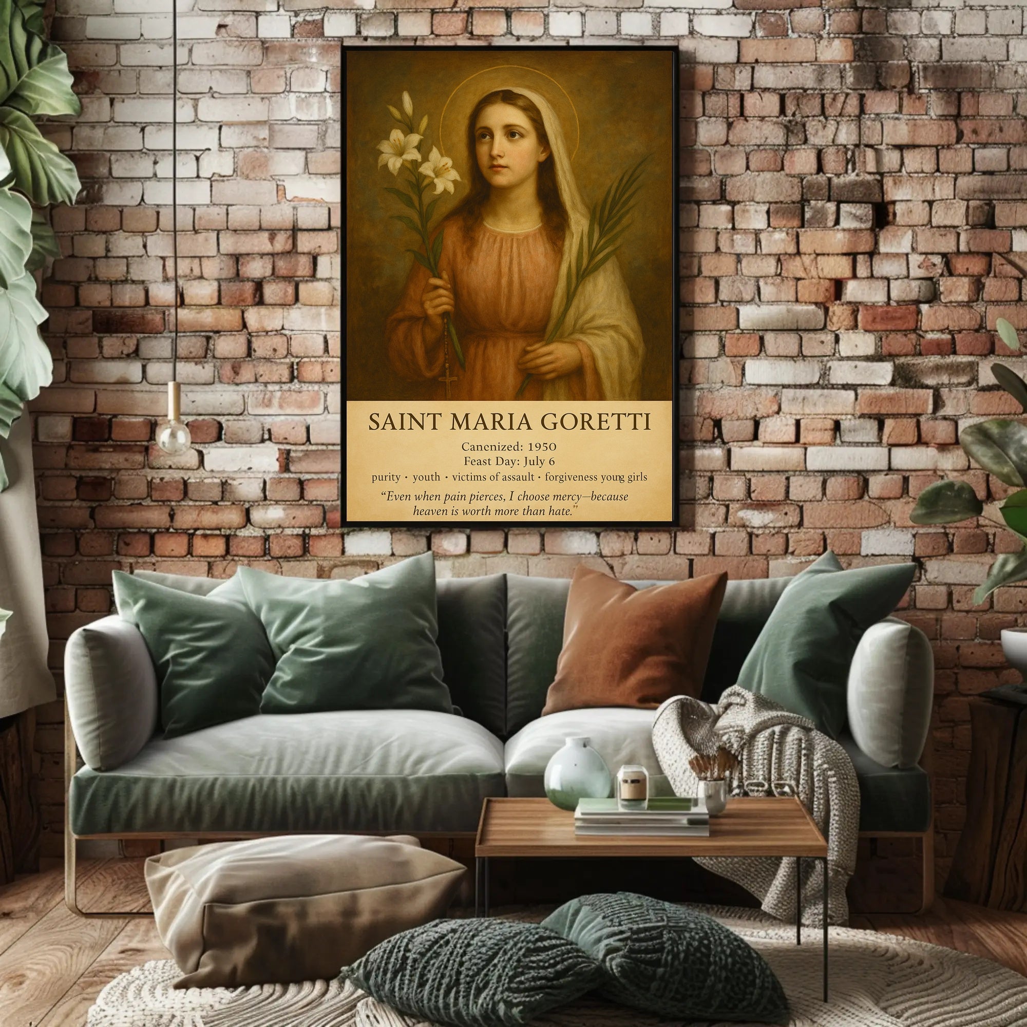 Saint Maria Goretti Religious Heritage Tribute Poster