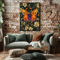 Vibrant Butterfly Garden Art: Abstract or Artistic Poster