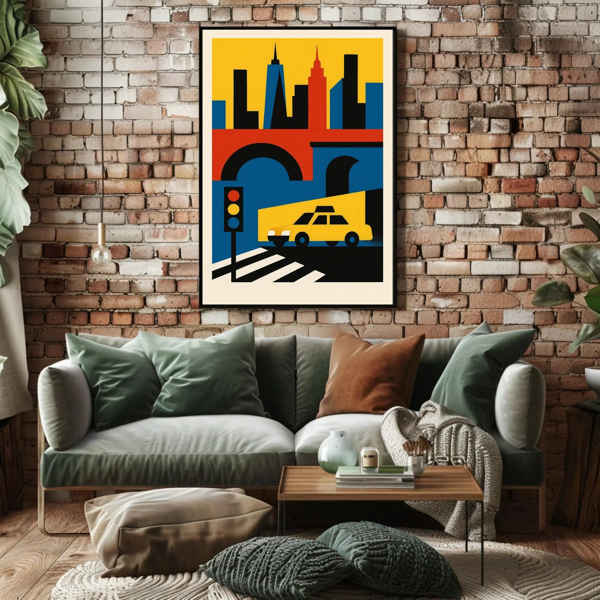 Urban Symphony City Poster Geometric Art For Modern Homes