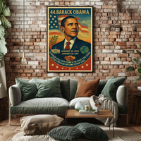 Stylized Art of U.S. President Poster