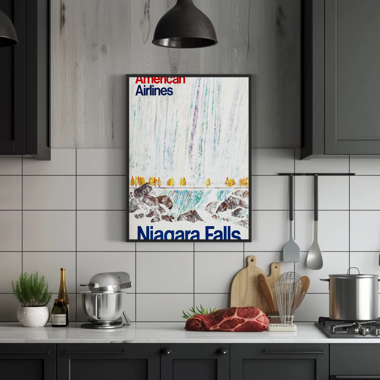 Niagara Falls American Airlines Tour Vintage Poster
