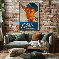 Vintage Ski and New Haven Travel Poster PosterGoat