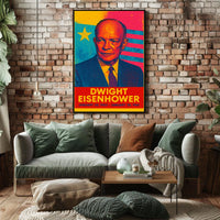 Dwight Eisenhower Travel Retro Pop Art Decor Poster