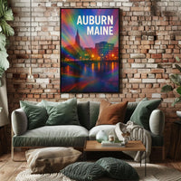 Auburn, Maine A Vibrant Display Poster