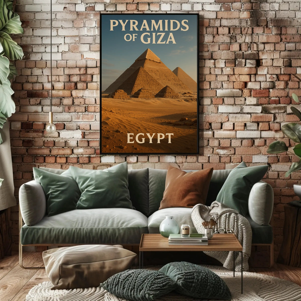 Egyptian Pyramids Historical Travel Photorealism Poster