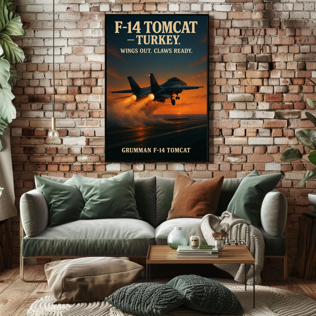 F-14 Tomcat Wings Out, Claws Ready Poster