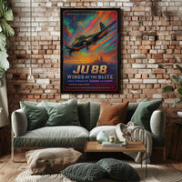 JU 88 Warplane WWII Poster