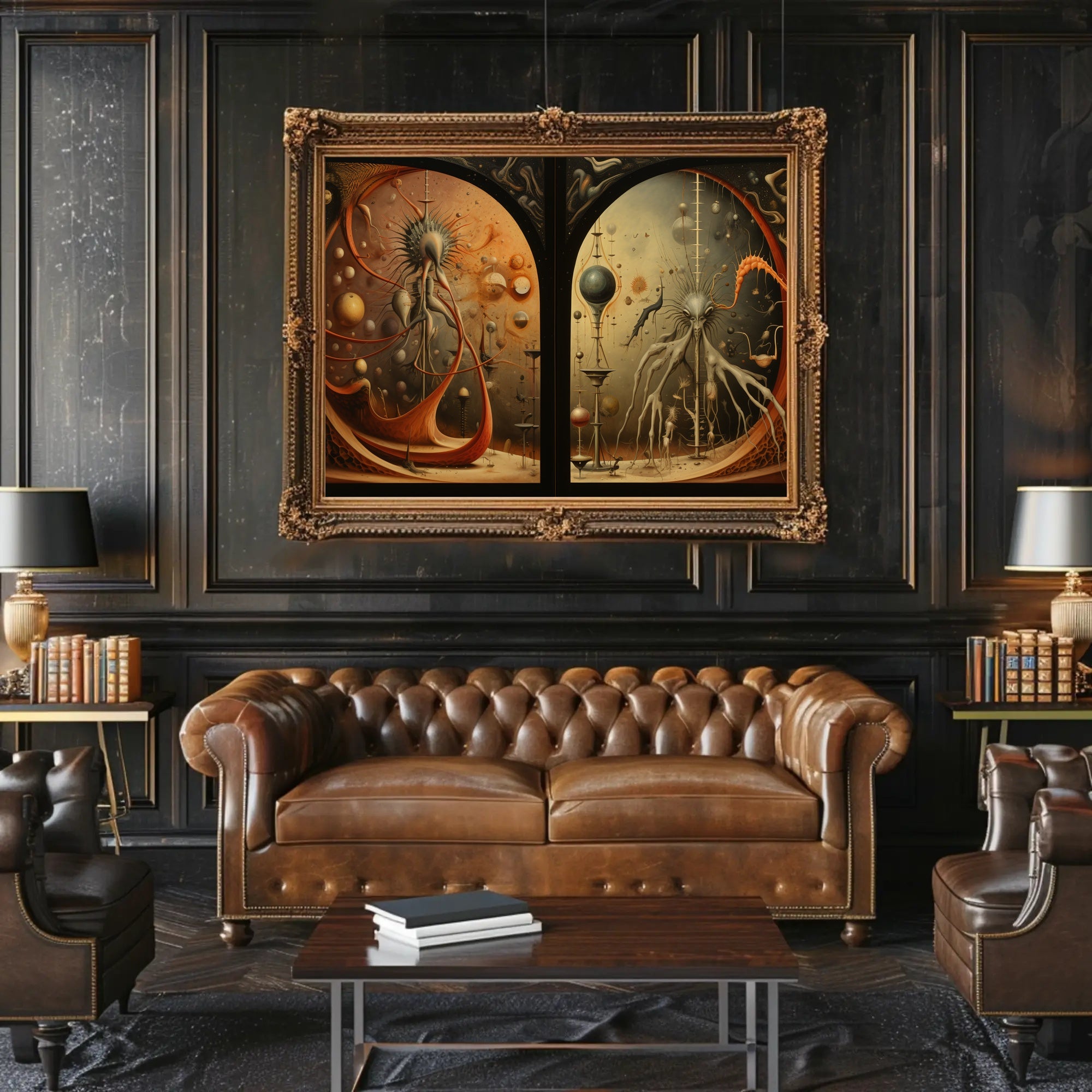 Surreal Alien Landscapes Futuristic Sci-Fi Poster