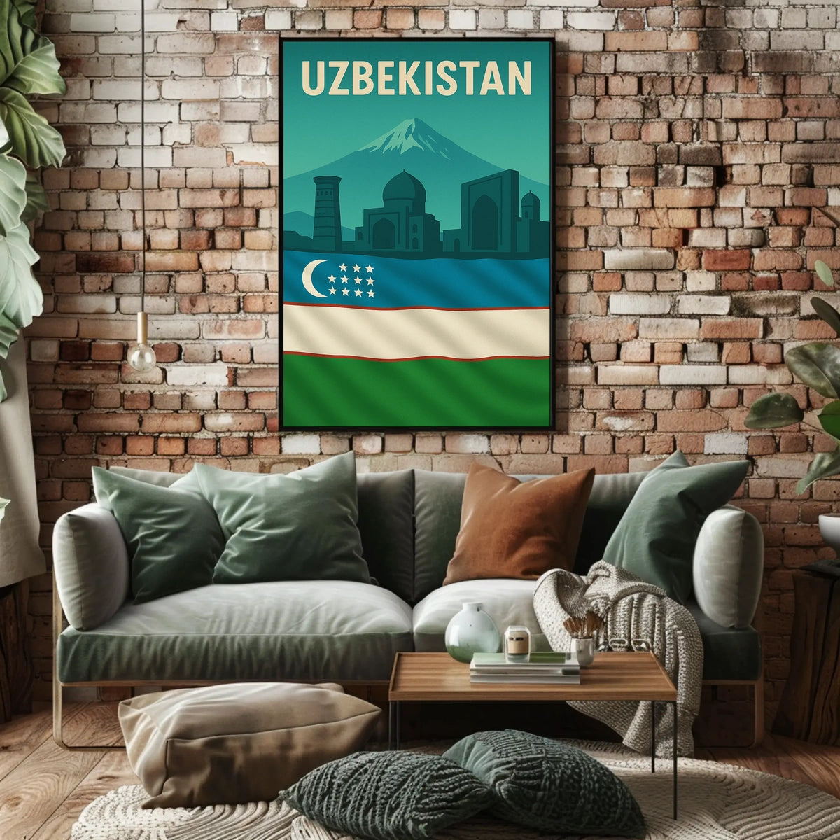 Uzbekistan Cultural Landmarks And Poster