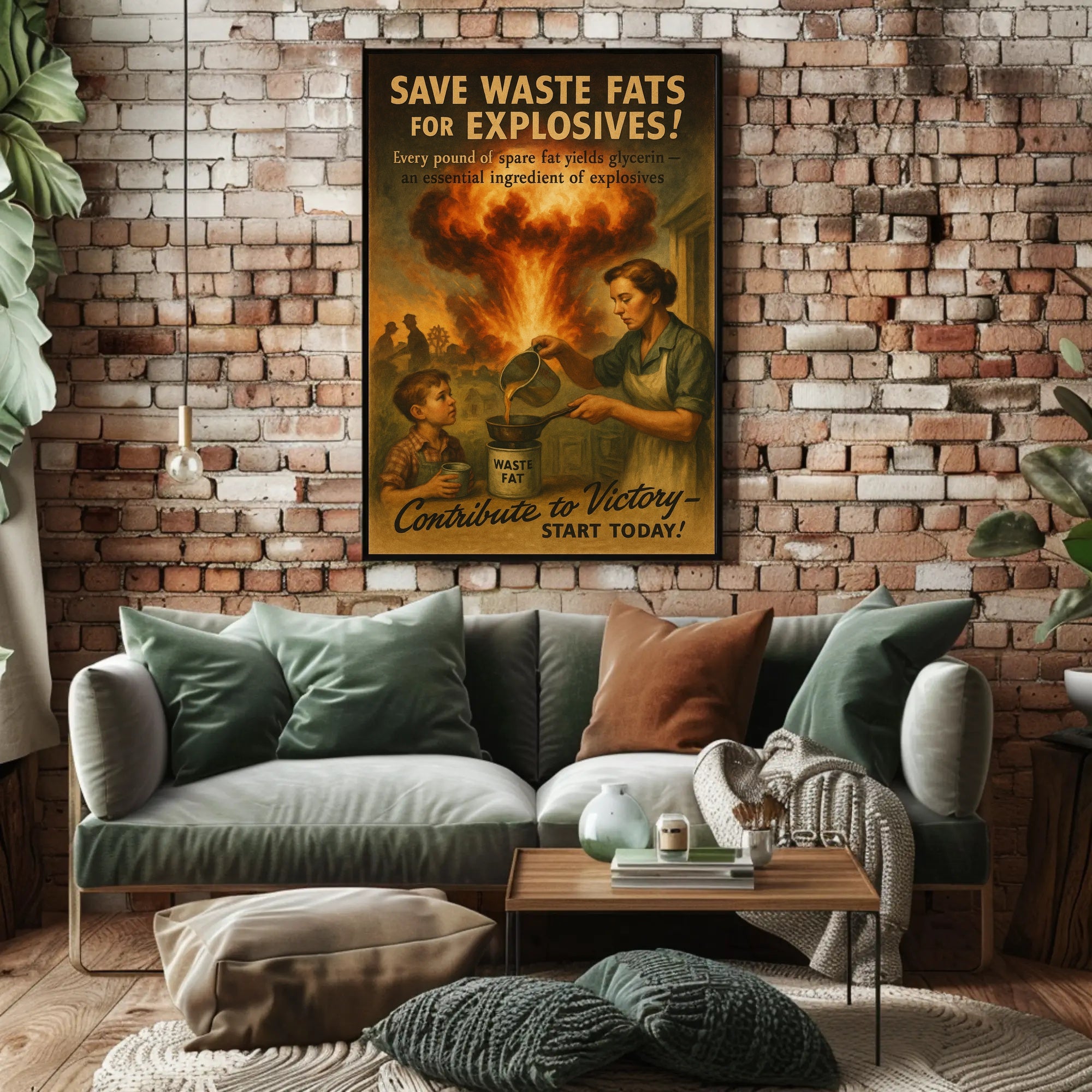 Save Waste Fats for Explosives Poster