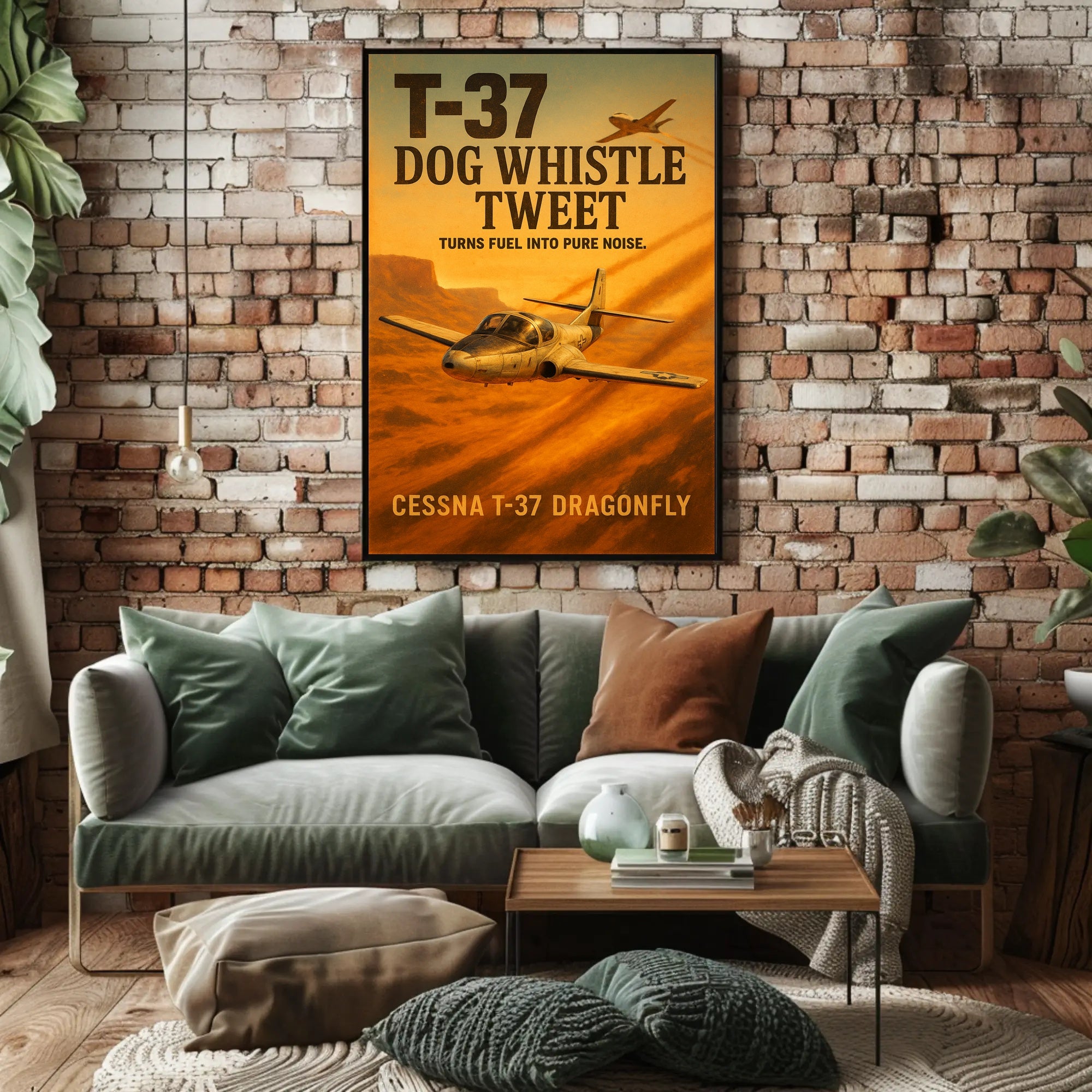 Cessna T-37 Dragonfly Illustrated Military Recruitment Poster