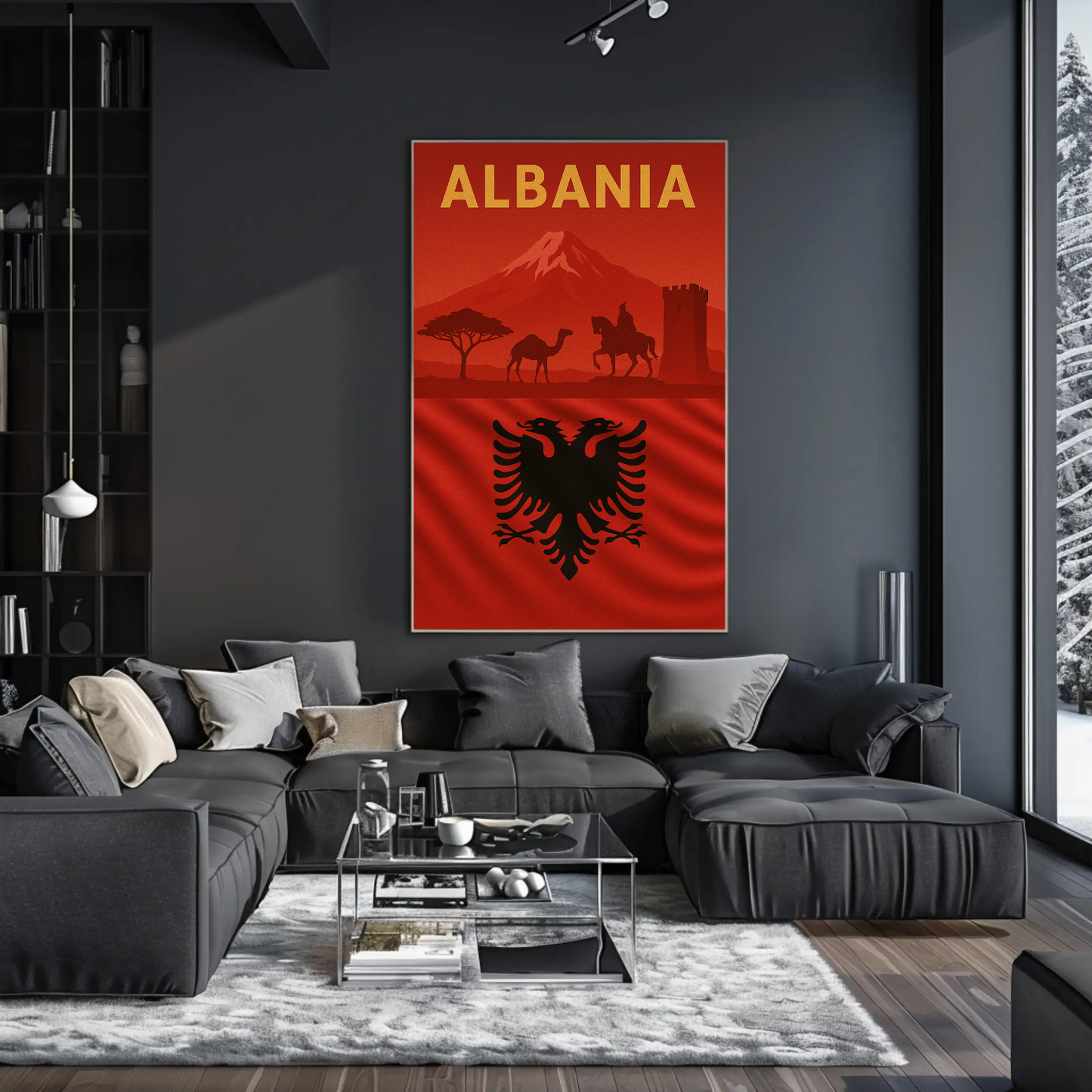 Albania's Historic Splendor Captured in Travel Poster